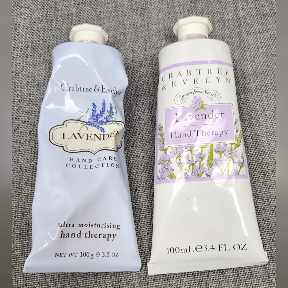 Crabtree and Evelyn Lavender Hand Therapy Discontinued Lotion Lot Of 2 Used